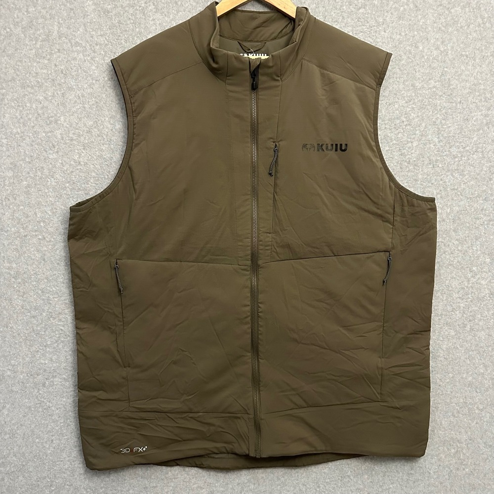 Kuiu Kenai Insulated Vest Mens 3XL Major Brown 3DeFX+ Stretch NWT